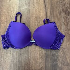 Victorias Secret purple bra with matching thong